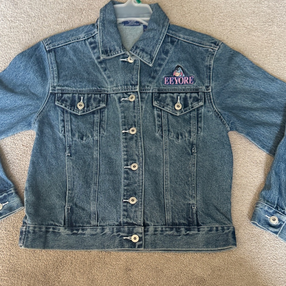 Eeyore Embroidered Denim Jacket - Blue Vintage NWOT